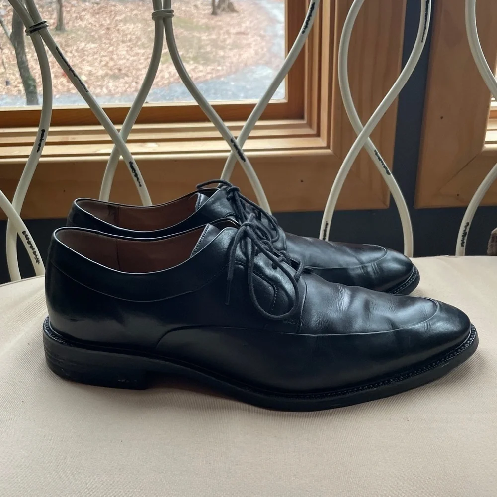 Cole Haan Warren Apron Oxfords Black‎ Leather 10